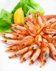 Fried shrimps on a plate
