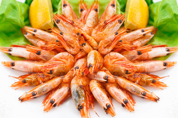 Fried shrimps on a plate