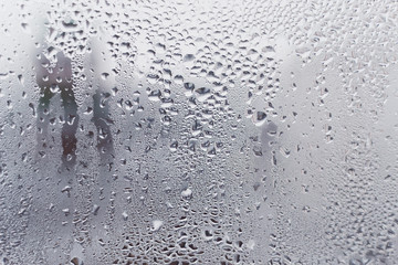 Rain drops on window
