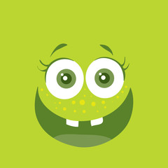 Funny Smiling Monster Smile Bacteria Character