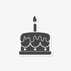Birthday cake icon - Illustration