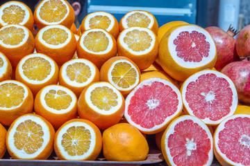 oranges and grapefruits