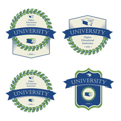 Icon, sign college, university. Icons set. Vector