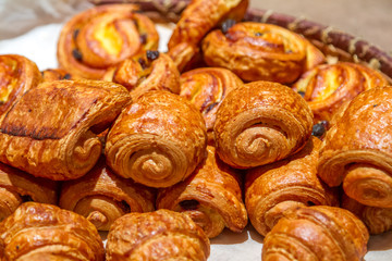 fresh pastries on the counter