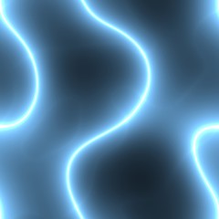 Lighting turquoise cyan curvy lines seamless cyberspace pattern