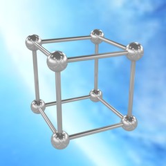 molecule, 3D illustration