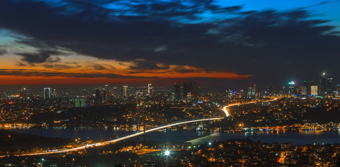 panorama of Istanbul by Night