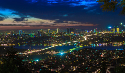 panorama of Istanbul by Night