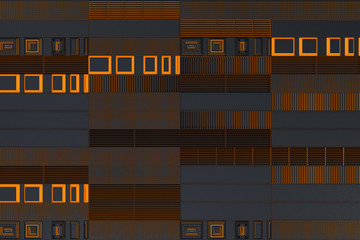 Futuristic technological or industrial background made from meta