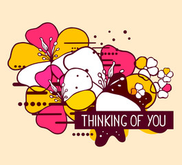 Vector illustration of colorful red and white abstract compositi