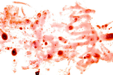 blood stains on a white background