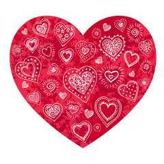 Red Vector heart isolated