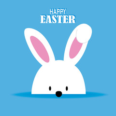 Happy easter card. Rabbit