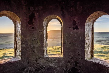 Acrylic prints Castle Medieval Sunset View