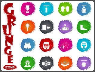 Boxing icon set