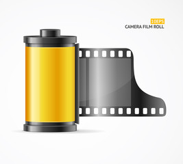 Camera Film Roll Cartrige. Vector