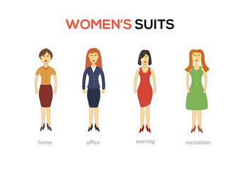 casual set characters for use in design