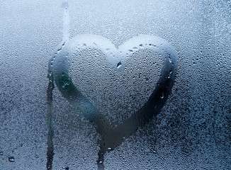 Heart on Wet Glass