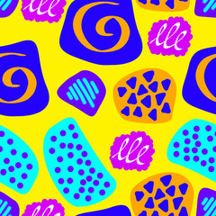 Seamless pattern of abstract art. background in bright colors. Vector illustration. Good choice for the background decoration