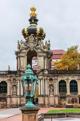 Fototapeta na wymiar Kronentor or Crown Gate in Zwinger Palace. Dresden, Germany. 