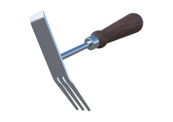 3D Rendering Small Chopper on White