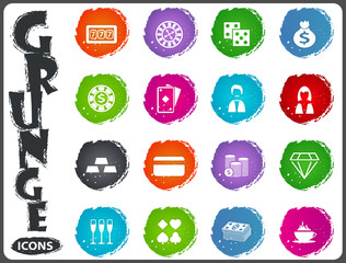 Casino icon set