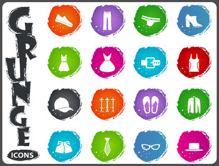 Clothes icon set