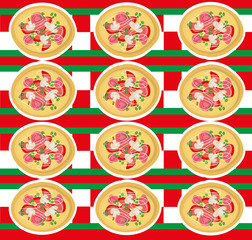 Pizza retro background