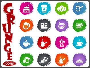 Coffee icons set