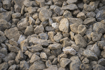 Pebble stones alignment lying on the ground