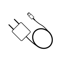 Phone charger isolated vector icon