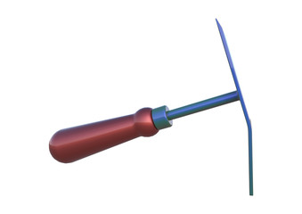 3D Rendering Small Chopper on White