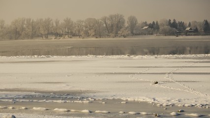 frozen river