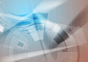 Obraz premium Sci-fi bright abstract technology background