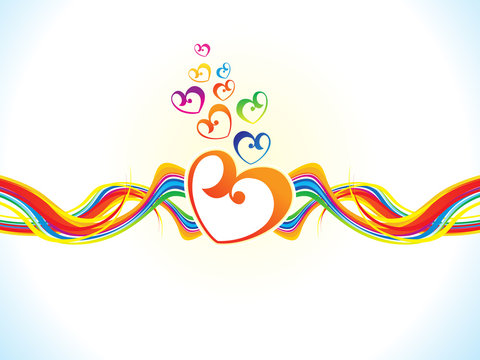 abstract artistic colorful heart background