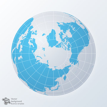 Global Image, Northern Hemisphere, World Map, Earth #Vector Graphic 