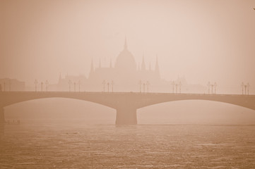 Smog settled over Budapest