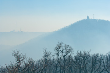 Smog settled over Budapest