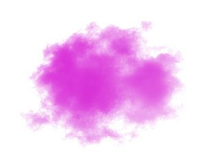 pink clouds on white background