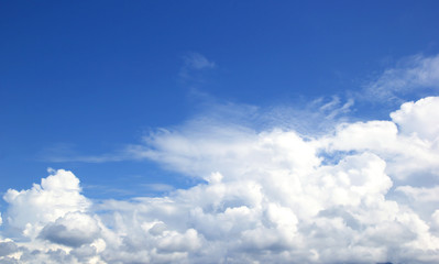 Naklejka na ściany i meble Sky white clouds background