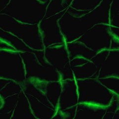 Abstract neon green digital seamless cracks glow dark pattern texture