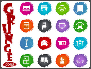 Furniture icons set