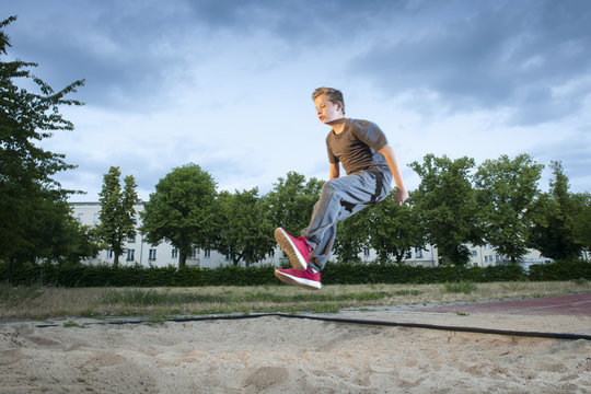 long jumpin in the sand