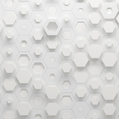 Parametric hexagonal pattern, 3d illustration