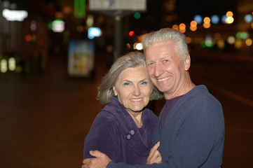  Senior couple at evening