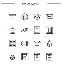 Box icon set
