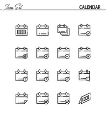 Calendar icon set