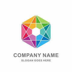 Colorful Circular Triangle Hexagon Cube Box Star Arrow Fashion Accessories Business Company Stock Vector Logo Design Template 