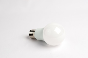 one LED energy saving light bulbs over the old incandescent, use of economical and environmentally friendly light bulb concept