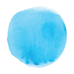 Abstract blue watercolor on white background